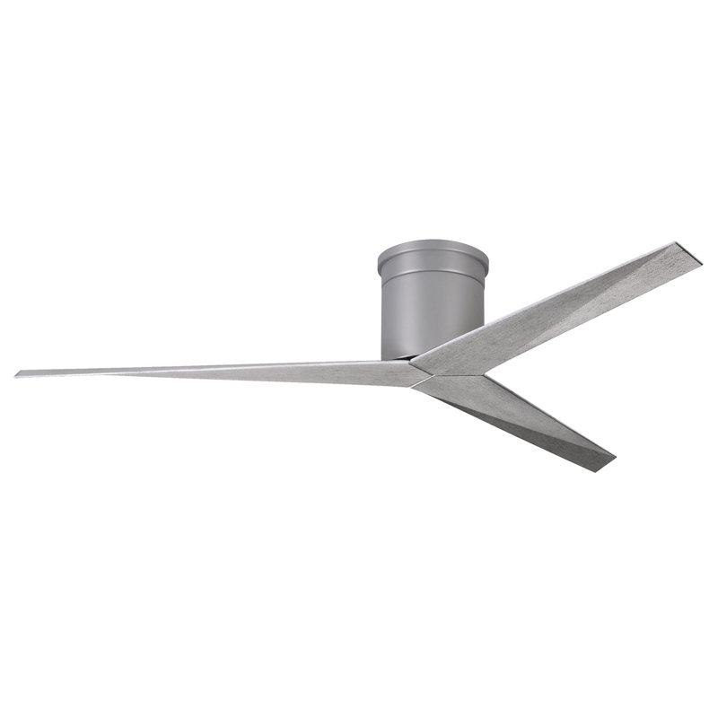 Galloway 56" 3 - Blade Ceiling Fan with Remote Control, Barn Wood Tone, Gloss White