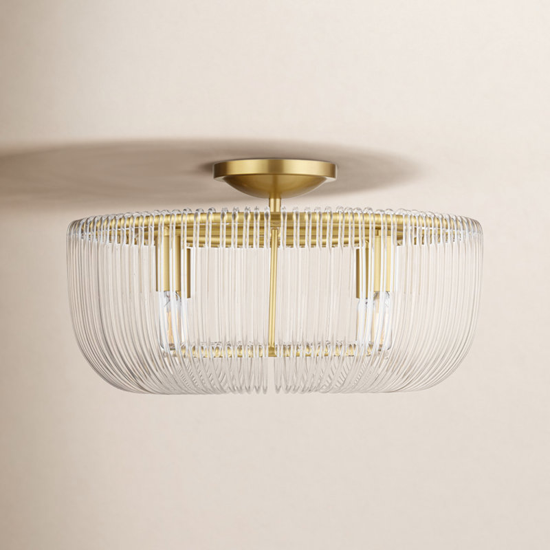 Dartmore Clear Glass Shade Flush Mount