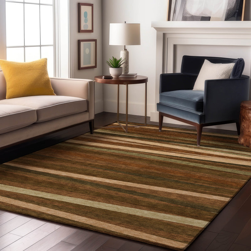 Premium Machine Washable Naglee AMF997 Stripes Rug, Rectangle 5' x 7'6"