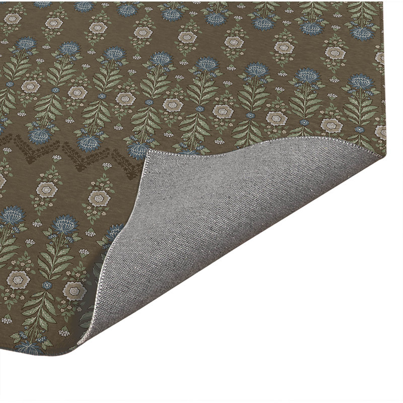 Kalina Low Profile Kitchen Mat, Rectangle 3' x 5', Chocolate