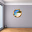 Adhésif décoratif plage tropicale hublot 3D-70731096-28848256