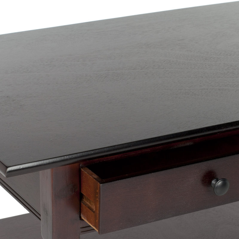 Tuoi 2 - Piece Solid Wood Living Room Table Set, Dark Cherry