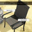 Chaise de salle à manger pe 4 tissée à la main avec structure haute en acier rouille, brun, idéale pour la salle de patio. Assemblage requis dossier haut