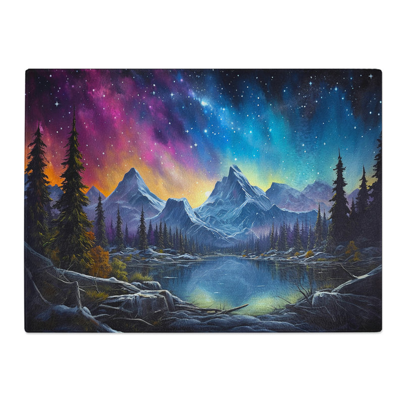 Galaxy Landscape  Glass Chopping Board