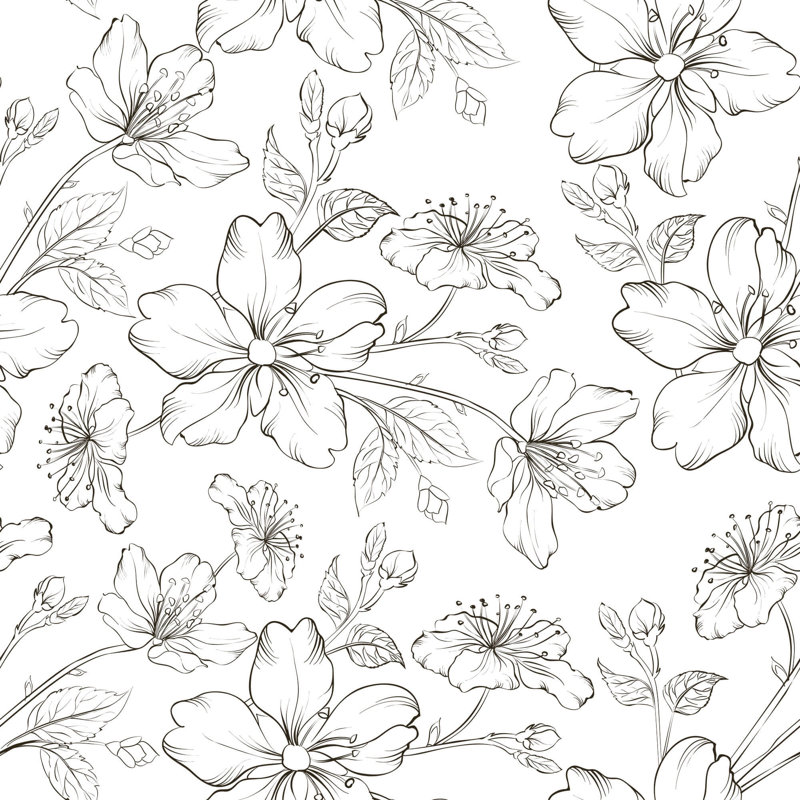 Hewad Peel & Stick Floral Tile, 102" L x 24" W