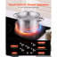 Plaque de cuisson à induction 30 po, 5 brûleurs, cuisinière électrique intégrée 220 V 9 200 W, brûleur à induction pour la cuisine, avec 9 niveaux de puissance, écran tactile à DEL, surface en vitrocéramique, verrou pour enfant