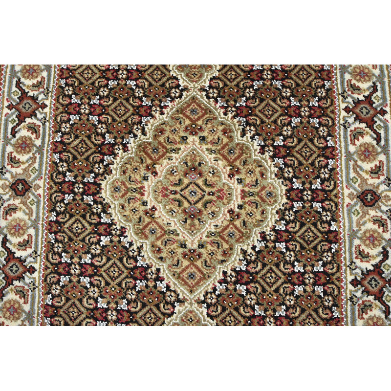 Neille One-of-a-Kind Runner 2'8" X 9'9" New Age Runner Wool Area Rug in Black/White/Brown