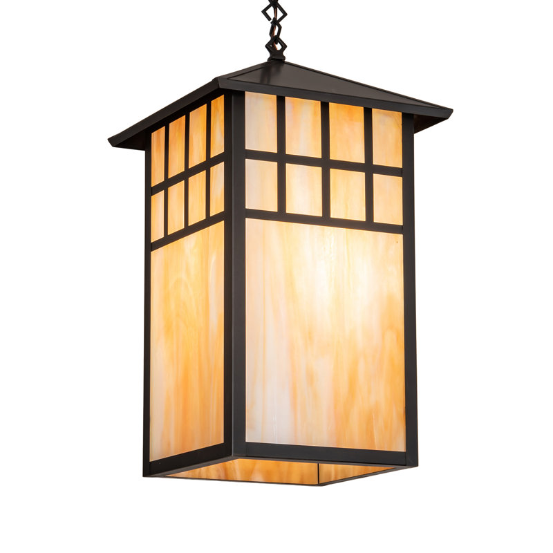 Luminaire suspendu rectangulaire 1 lumières lanterne