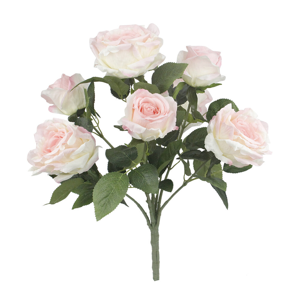 House of Hampton® Fabric Roses Stems, Bushes, And Sprays Arrangement ...