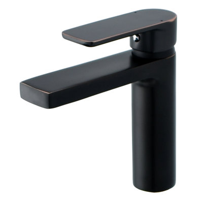 Home Range Black Basin Mixer Tap Single Lever Handle