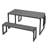 Rectangular 3 - Piece 4 - Person 150Cm L Outdoor Table Set
