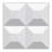 11.8" x 11.8" 3D Wall Panel in White (12-pack)