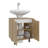 Marlo Under Sink Cabinet With Two Doors And Interior Storage Shelves, Cut-Out Back, 22 Wide Freestanding, Modern Bathroom Storage-2146622722