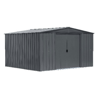 Essential 10X10 Steel Shed Charcoal