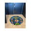 Tapis rond rond multicolore lavable à la machine-2002824137