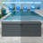 Jaxenor 260 Gallon Waterproof Outdoor Storage Box, Outside Metal Deck Storage Box for Patio Cushions, Garden Tools, Pool Supplies (Extra Large)