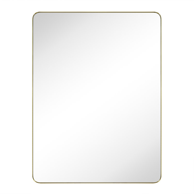 Miroir de salle de bain Kengston, Or brossé, 48 po x 36 po