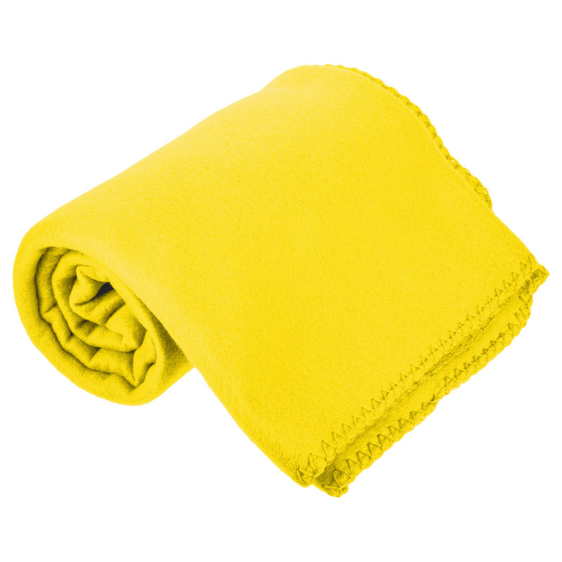 Jeté polaire 50 po x 60 po, Jaune
