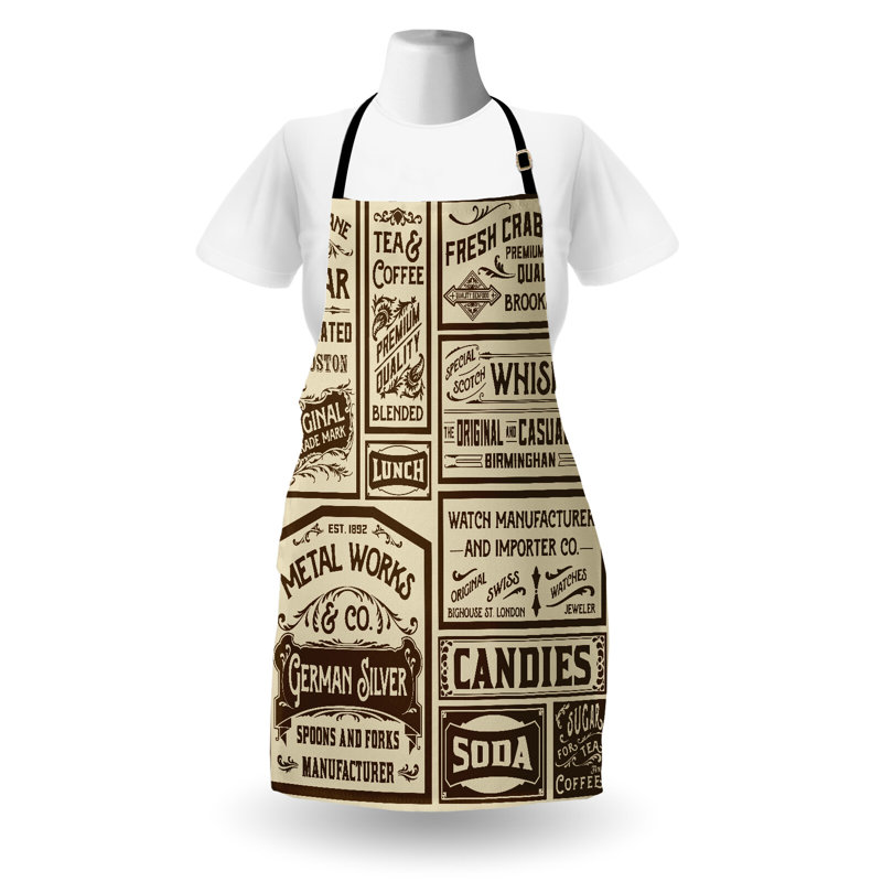 No Pattern Bib Apron