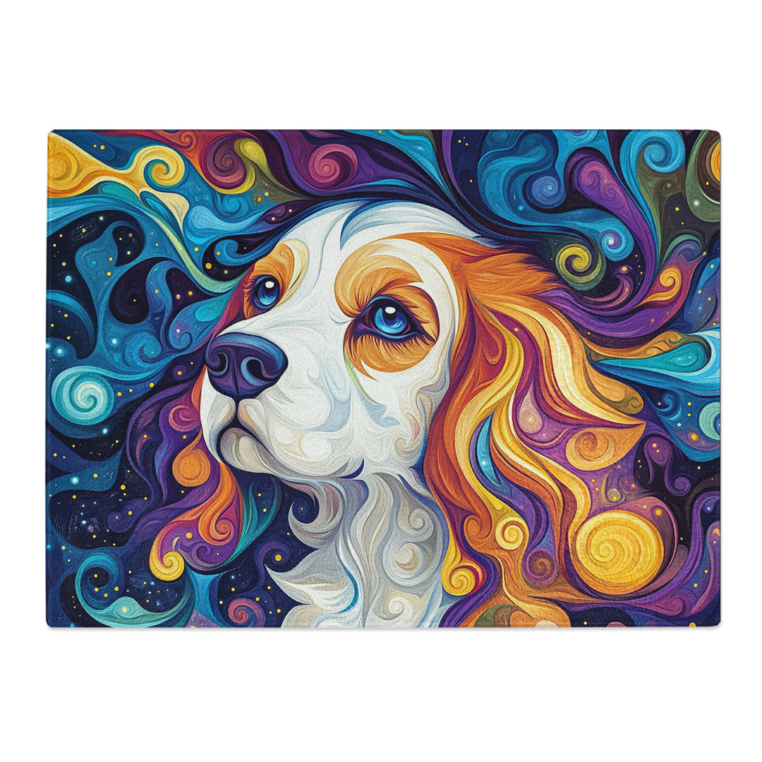King Charles Spaniel Dog Vol.1  Glass Chopping Board