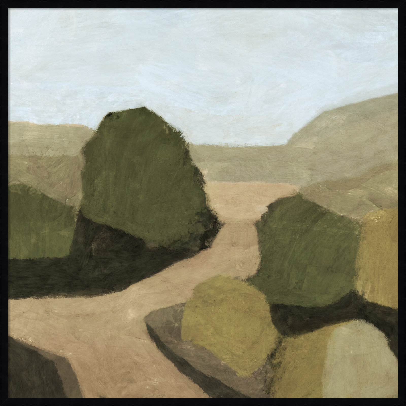 Paysage 1 Print by Dan Hobday, Black, 41" H x 41" W