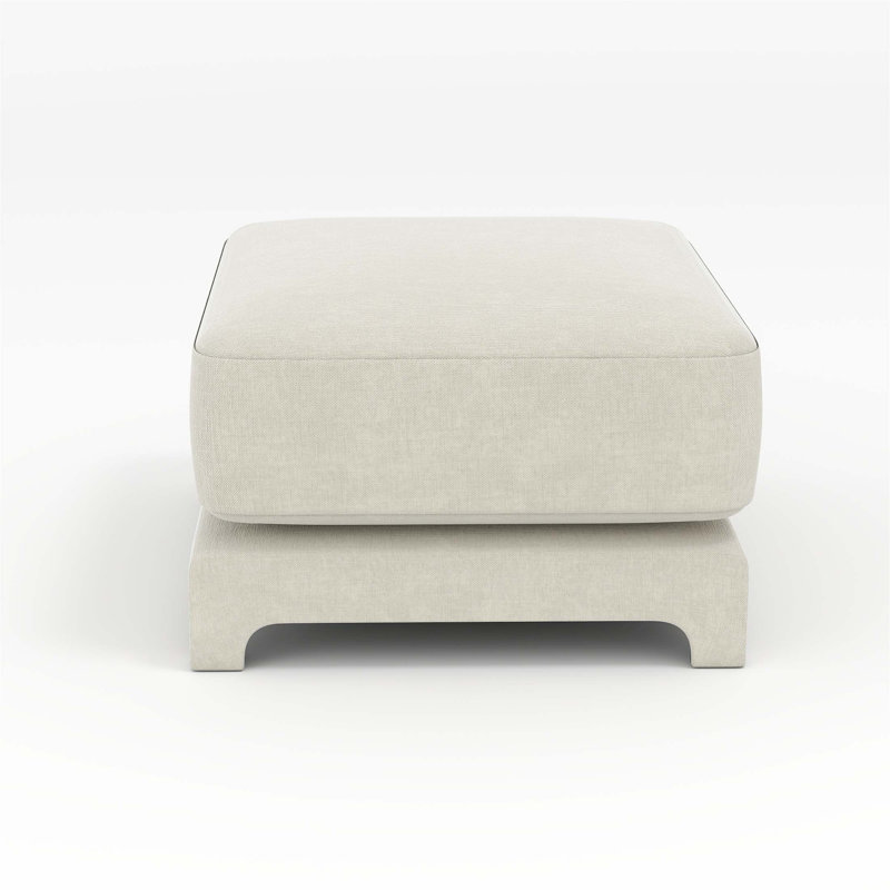 Elegant Chenille Upholstered Matching Ottoman, Superior Comfort And Design For Modern Living., Cream