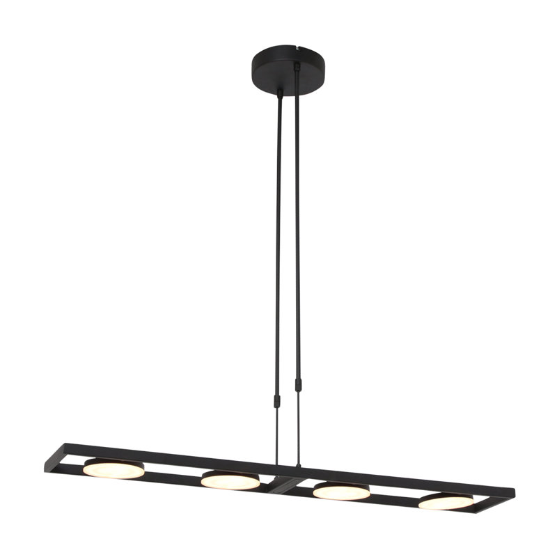 Aunterrio 4 - Light LED Crystal Pendant, Black