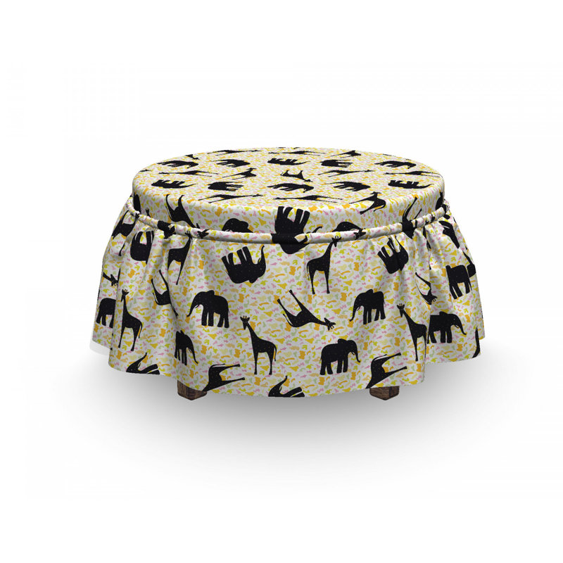 Housse pour repose-pieds de zoo animaux