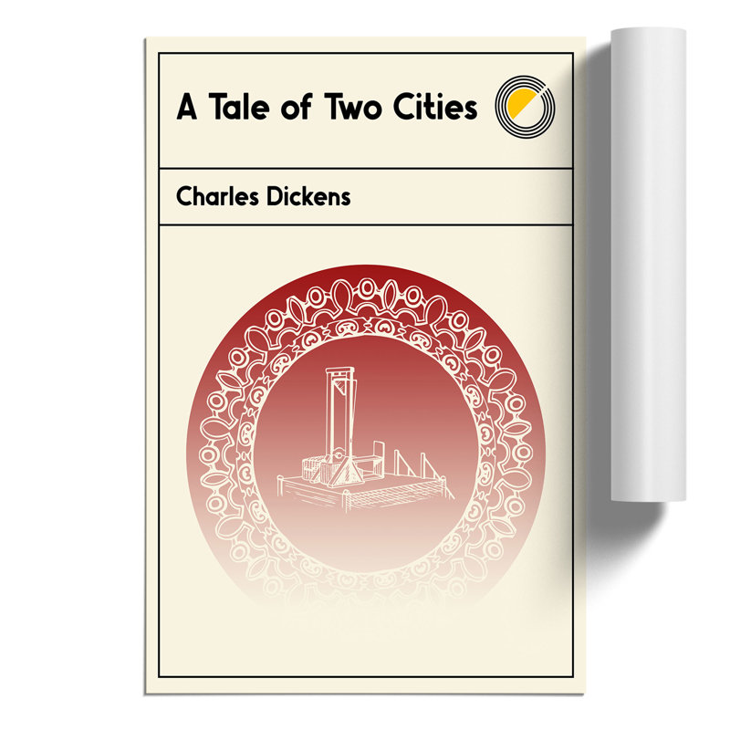 Book Cover A Tale Of Two Cities Charles Dickens - No Frame Print, 30cm H x 21cm W x 0.1cm D