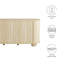 Buffet ovale en faux travertin 63 po Overture