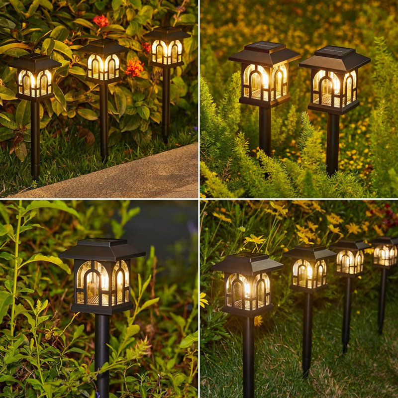 Solar Pathway Lights Outdoor, Unique Solar Landscape Path Yard Lights, Auto On/off Solar Powered Outdoor Lights, Outdoor Solar Garden Lights For Outside Yard Lawn Patio Walkway Driveway