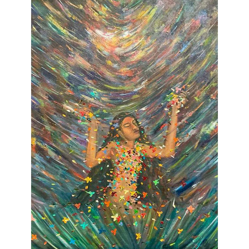 Cosmique | Huile sur toile | Par Anshika Agrawal
