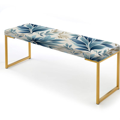 Upholstered Gold Bench