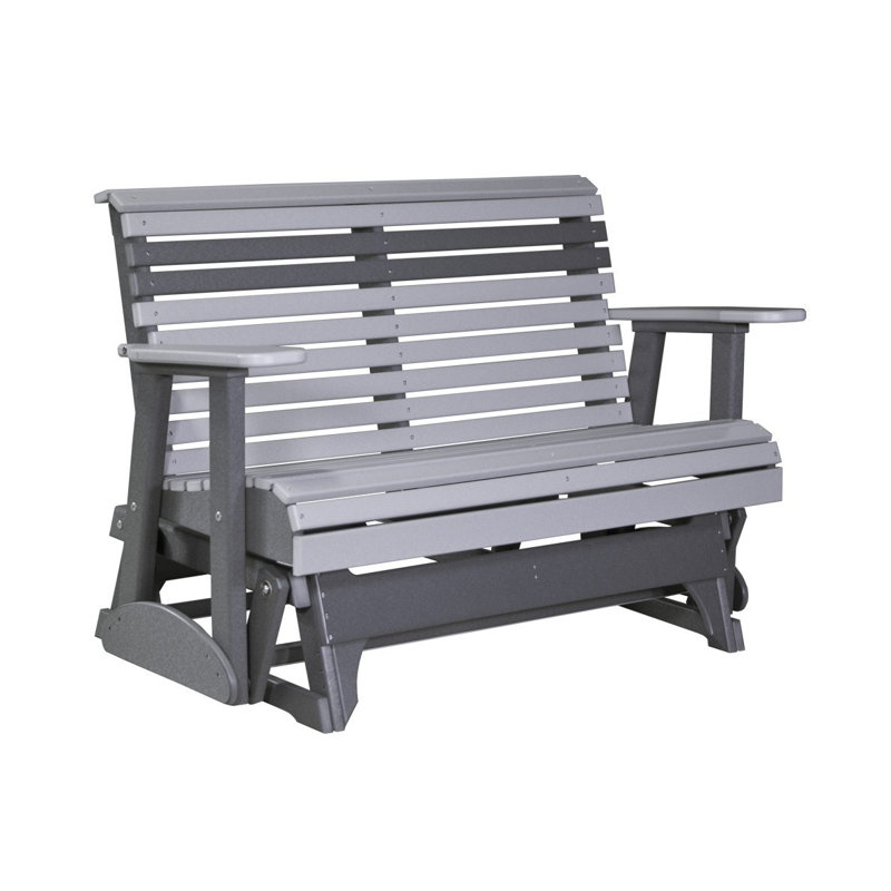 Banc coulissant adirondack Shaina, Gris colombe / ardoise