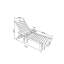 Chaise longue d'extérieur avec roulettes et porte-gobelet-35096759