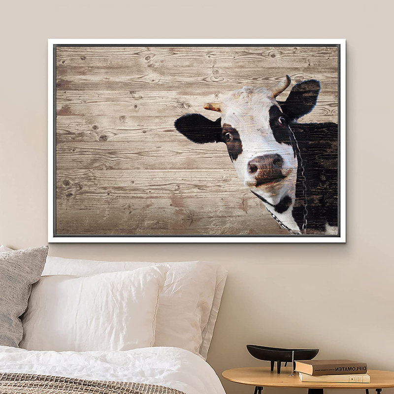 Impression sur toile encadrée en bois, H 24 po x l 36 po, Blanc