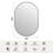  Lunara Tempered Glass Oval Mirror, Rust-proof Alluminium Alloy Framed Wall-Mounted Mirrors for Bathroom-821133097