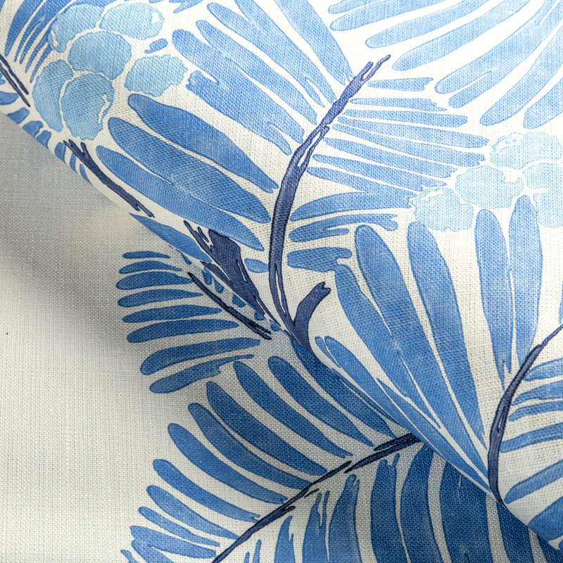 Majorelle Palmar Linen Performance Fabric, Blue