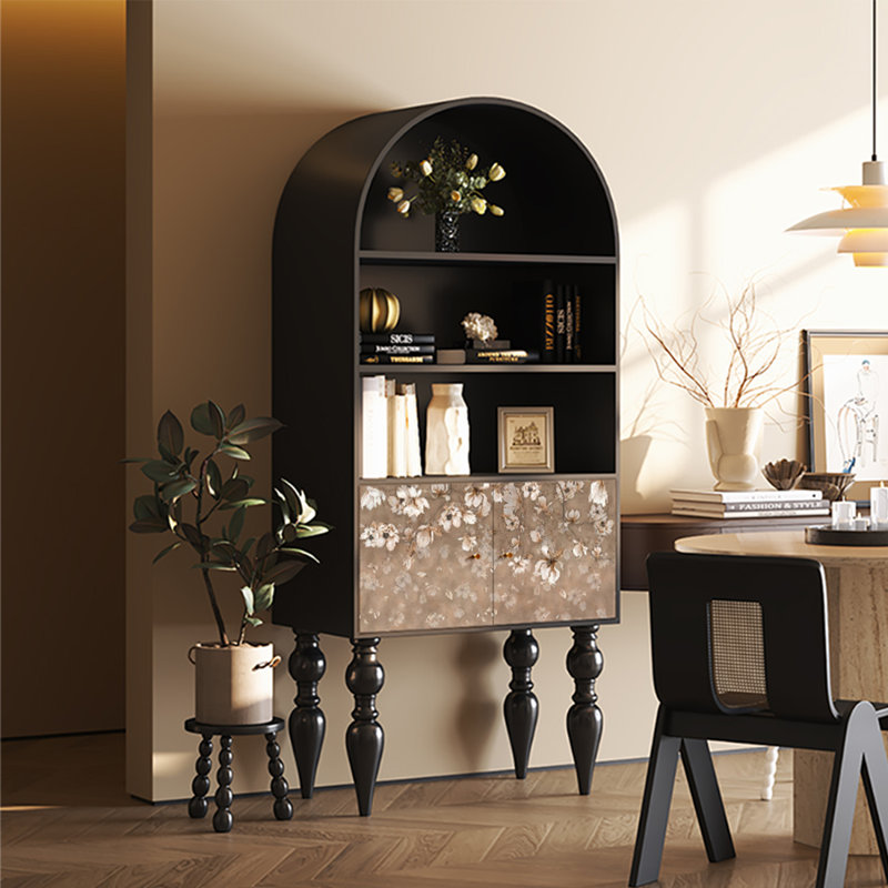 Multi-functional bookcase with flower pattern