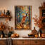 «Fox Catching Autumn Leaves in Forest», art mural sur toile-990586007