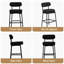 Tabouret de bar rembourré à hauteur de comptoir-158450479