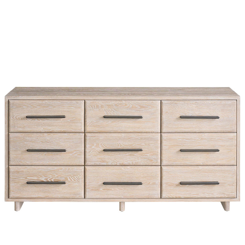 Modern 9 - Drawer Dresser, Gray