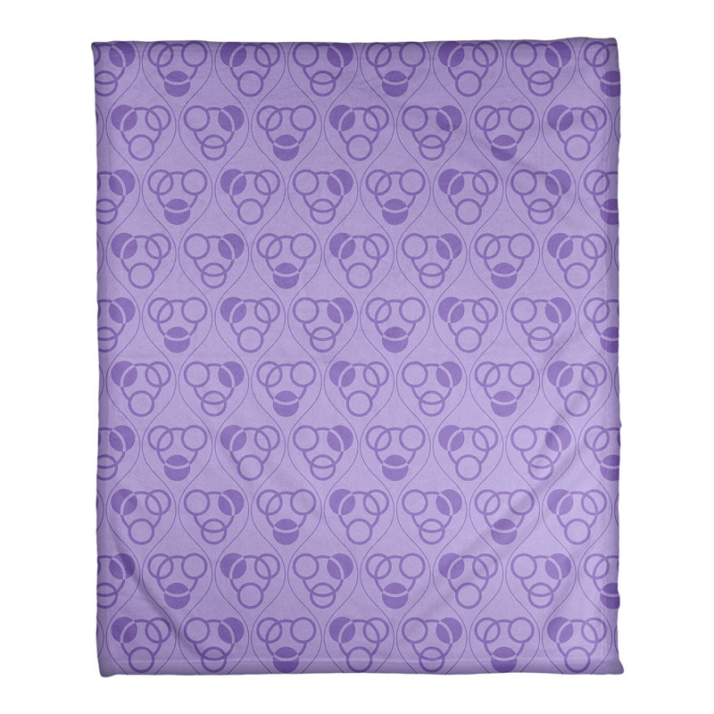 Couverture polaire à cercles classiques, l 60 po x L 80 po, Mauve