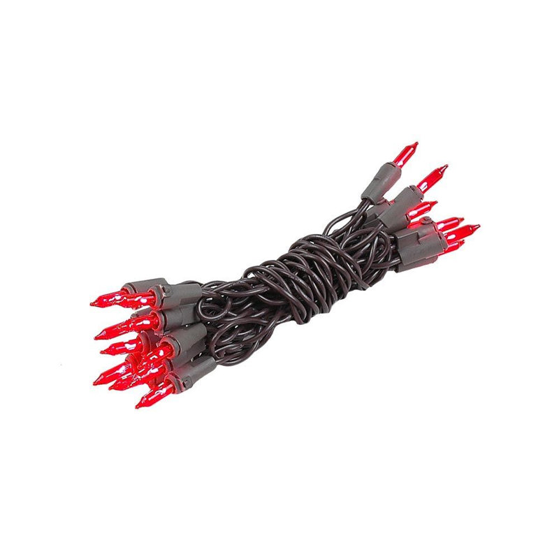 Mini-chaîne 20 ampoules pour l’extérieur 8,5' Pitman, rouge, Brun
