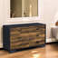 Commode Wave noyer et finition noire