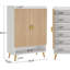 Armoire à chaussures en bois à 7 niveaux