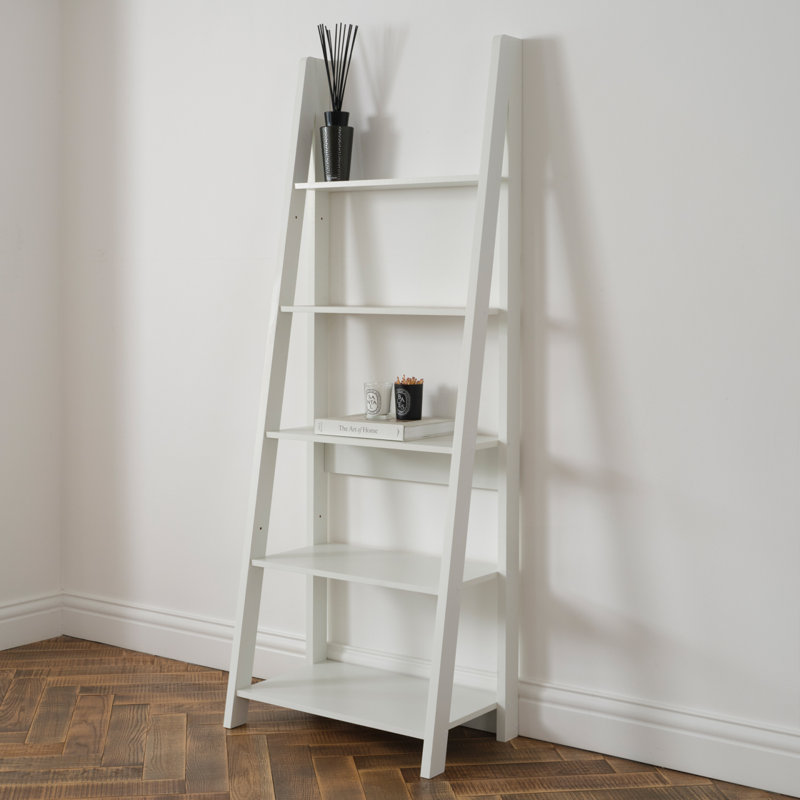 Gardi 175.5cm H x 64cm W Ladder Bookcase, White, 64 cm x 17.5.4 cm x 36.7 cm