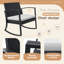 Ensemble de chaises berçantes d'extérieur 3 pièces, ensembles de sièges avec coussins et table-1040229108