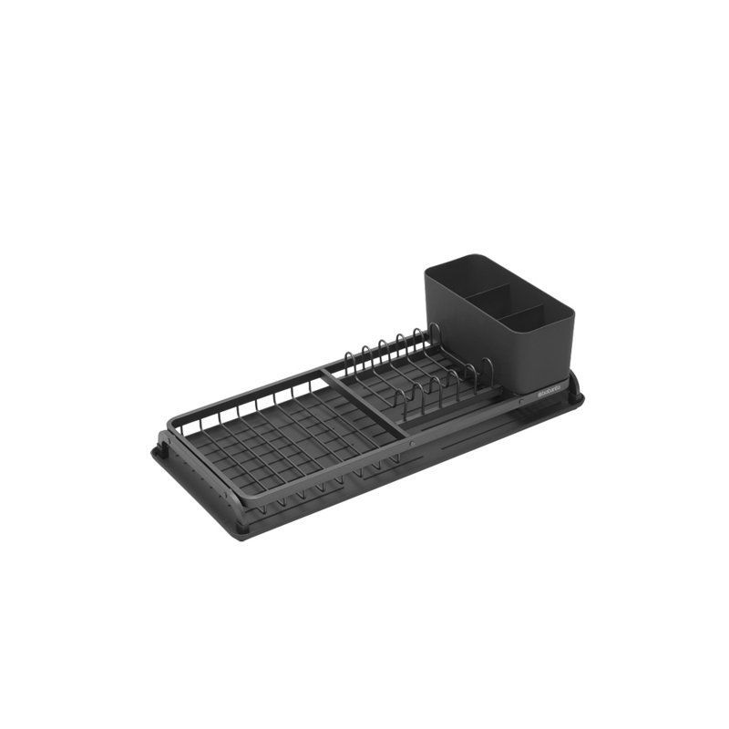 Égouttoir à vaisselle compact en aluminium pour évier Brabantia, Gris foncé