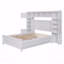 Structure de lit double en bois, armoire tout-en-un, tablette